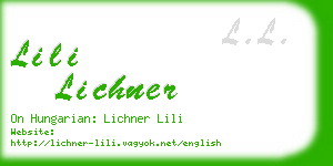 lili lichner business card